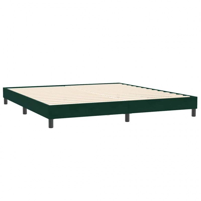 Łóżko typu Box Spring z materacem Ciemnozielone 180x220 cm
