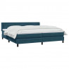 Łóżko typu Box Spring z materacem Ciemnoniebieski 180x220 cm