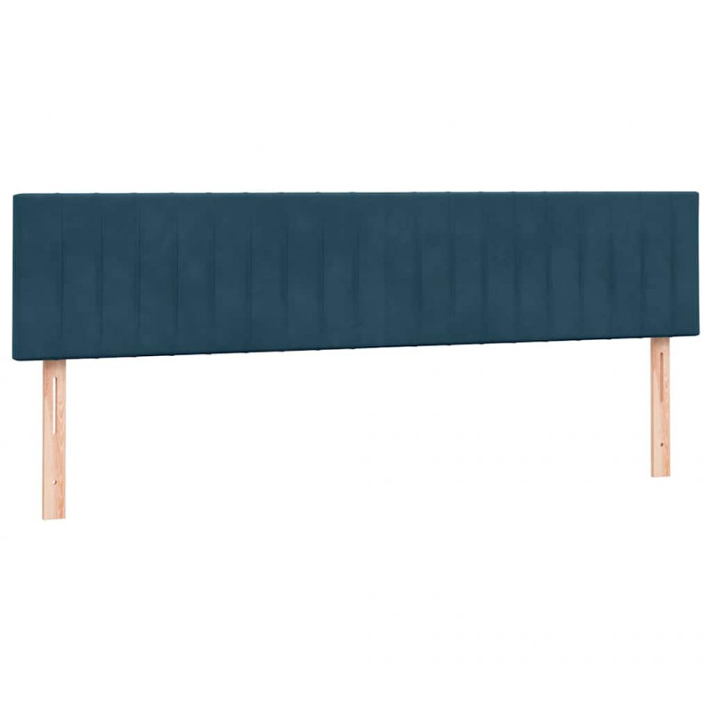 Łóżko typu Box Spring z materacem Ciemnoniebieski 180x220 cm