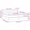Łóżko typu Box Spring z materacem Ciemnoniebieski 180x220 cm