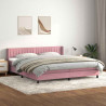 Łóżko typu Box Spring z materacem różowe 180x220 cm aksamitne