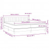 Łóżko typu Box Spring z materacem różowe 180x220 cm aksamitne