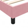Łóżko kontynentalne z materacem, różowe, 180x210 cm, aksamit
