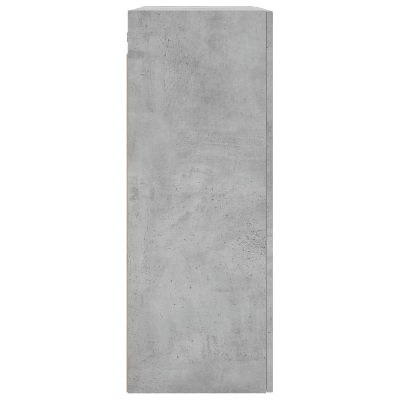 Szafki wiszące, szarość betonu, 2 szt., 69,5x34x90 cm