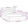 Łóżko typu Box Spring z materacem Czarny 160x220 cm Aksamit