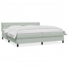 Łóżko typu Box Spring z materacem Jasnoszary 180x220 cm Aksamit