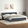 Łóżko typu Box Spring z materacem Ciemnoszary 180x220cm Aksamit