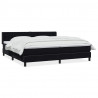 Łóżko typu Box Spring z materacem Czarny 180x220 cm Aksamit