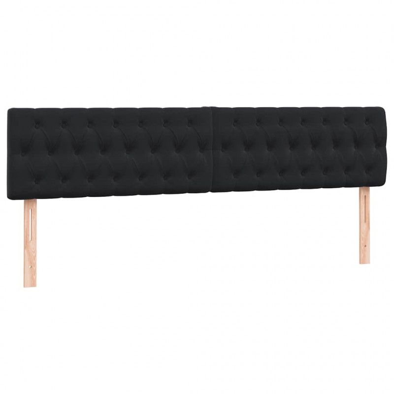 Łóżko typu Box Spring z materacem Czarny 180x220 cm Aksamit
