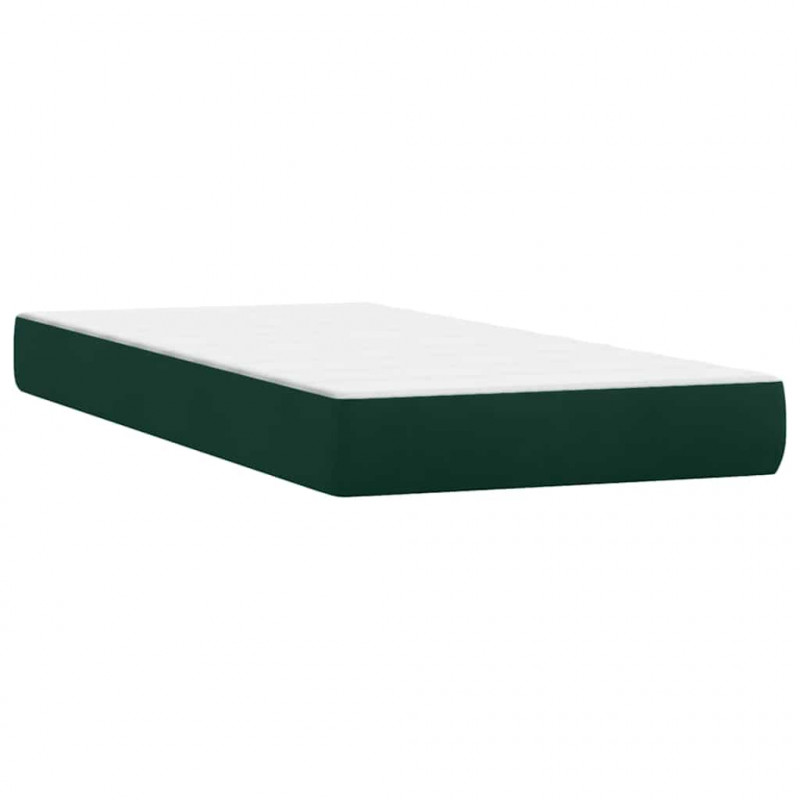 Łóżko typu Box Spring z materacem Ciemnozielone 180x220 cm