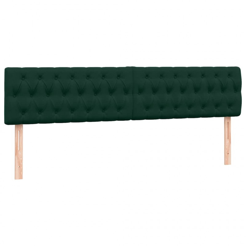 Łóżko typu Box Spring z materacem Ciemnozielone 180x220 cm