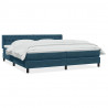 Łóżko typu Box Spring z materacem Ciemnoniebieski 180x220 cm