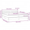 Łóżko typu Box Spring z materacem Ciemnoniebieski 180x220 cm