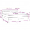 Łóżko typu Box Spring z materacem różowe 180x220 cm aksamitne