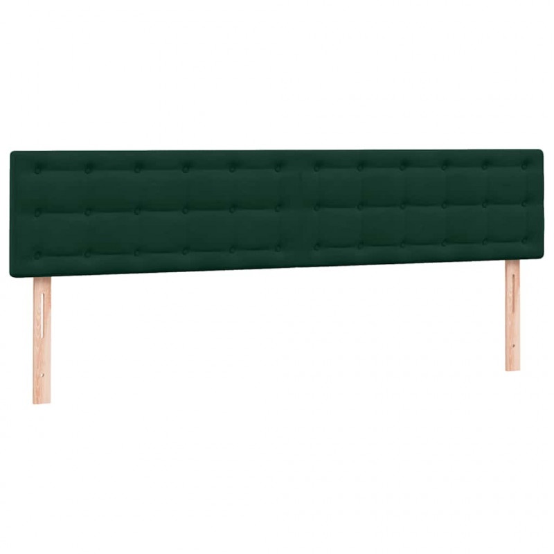 Łóżko kontynentalne z materacem, ciemnozielone, 180x210 cm