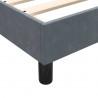 Łóżko kontynentalne z materacem, ciemnoszary aksamit, 80x220 cm