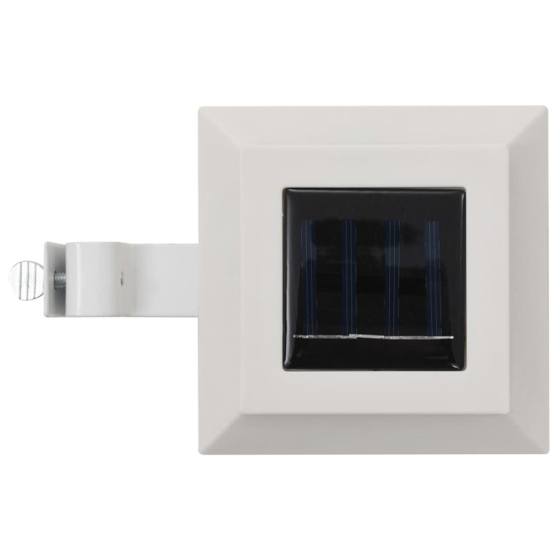 Lampy solarne do ogrodu, 12 szt., LED, kwadratowe, 12 cm, białe