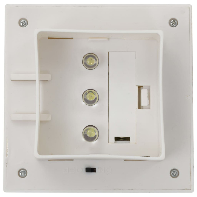 Lampy solarne do ogrodu, 12 szt., LED, kwadratowe, 12 cm, białe