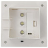 Lampy solarne do ogrodu, 12 szt., LED, kwadratowe, 12 cm, białe