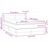 Łóżko typu Box Spring z materacem Czarny 160x220 cm Aksamit