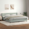 Łóżko typu Box Spring z materacem Jasnoszary 180x220 cm Aksamit