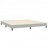 Łóżko typu Box Spring z materacem Jasnoszary 180x220 cm Aksamit