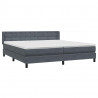 Łóżko typu Box Spring z materacem Ciemnoszary 180x220cm Aksamit
