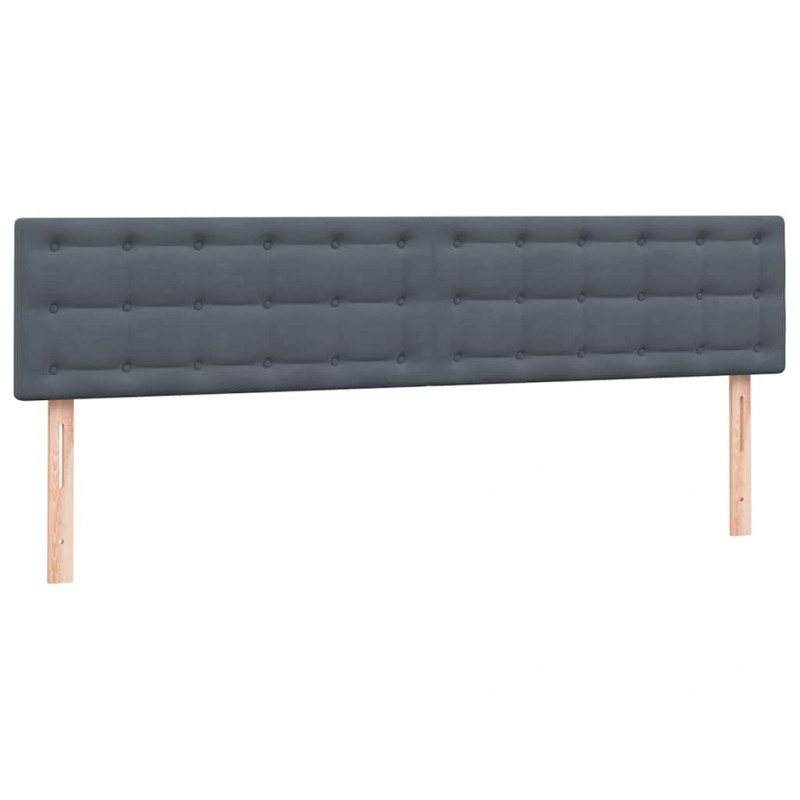 Łóżko typu Box Spring z materacem Ciemnoszary 180x220cm Aksamit