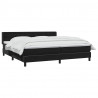 Łóżko typu Box Spring z materacem Czarny 180x220 cm Aksamit