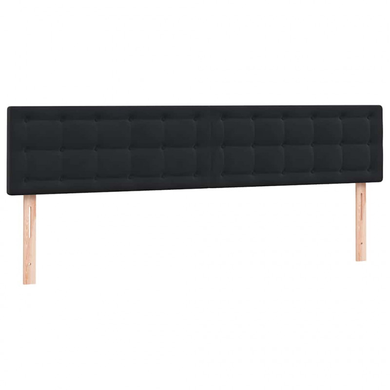 Łóżko typu Box Spring z materacem Czarny 180x220 cm Aksamit