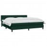 Łóżko typu Box Spring z materacem Ciemnozielone 180x220 cm