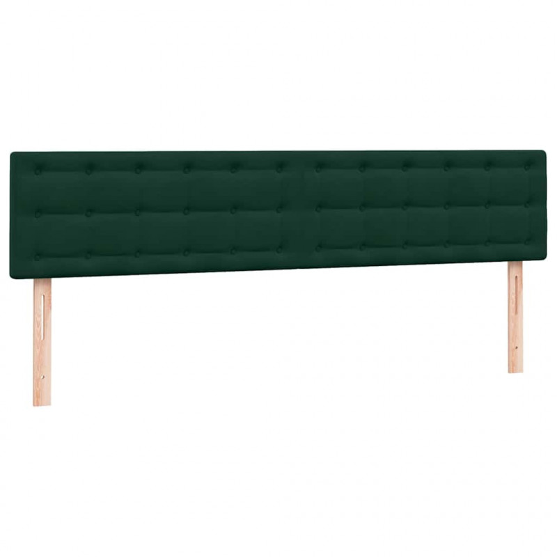 Łóżko typu Box Spring z materacem Ciemnozielone 180x220 cm