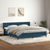 Łóżko typu Box Spring z materacem Ciemnoniebieski 180x220 cm