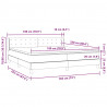 Łóżko typu Box Spring z materacem Ciemnoniebieski 180x220 cm