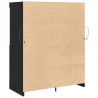 Komoda Czarna 81x37x100 cm Drewno klejone