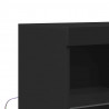 Komoda Czarna 81x37x100 cm Drewno klejone