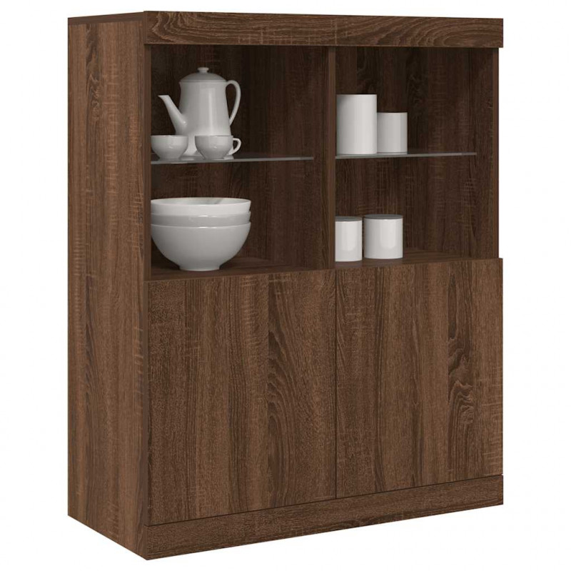 Szafka, brązowy dąb, 81x37x100 cm, materiał drewnopochodny