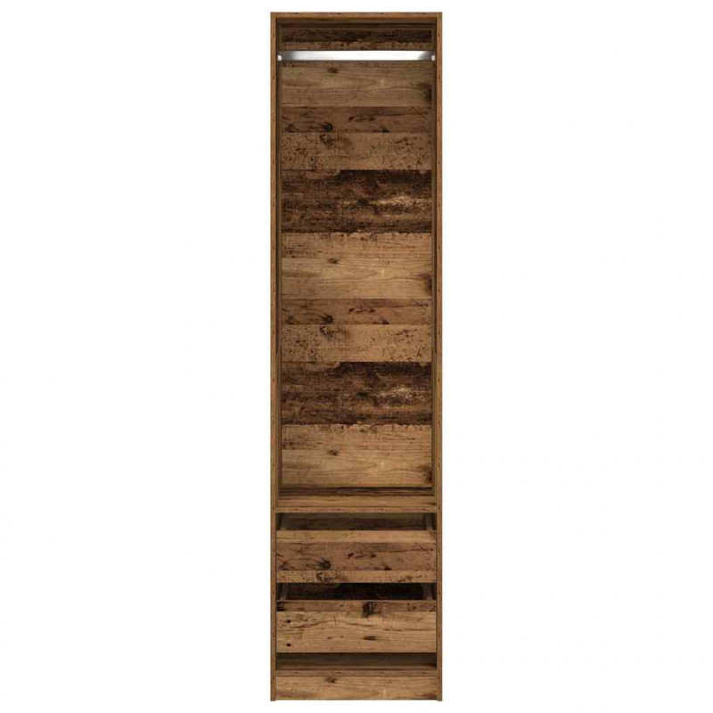Szafa, stare drewno, 50x50x200 cm, materiał drewnopochodny