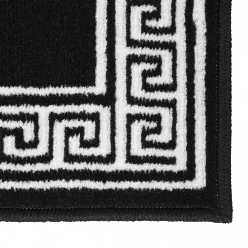 Chodnik dywanowy, BCF, czarny z motywem, 60x200 cm