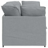 Sofa modułowa z poduszkami Tkanina jasnoszara
