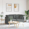 Sofa modułowa z poduszkami Tkanina Ciemnoszara