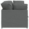 Sofa modułowa z poduszkami Tkanina Ciemnoszara