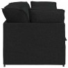 Sofa modułowa z poduszkami Tkanina Czarna