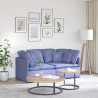 Sofa modułowa z poduszkami Tkanina Jeans Niebieski