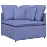 Sofa modułowa z poduszkami Tkanina Jeans Niebieski