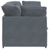 Sofa modułowa z poduszkami aksamitna ciemnoszara