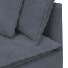 Sofa modułowa z poduszkami aksamitna ciemnoszara