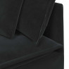 Sofa modułowa z poduszkami aksamitna czerń