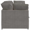 Sofa modułowa z poduszkami Tkanina sztruksowa Jasnoszara