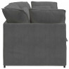 Sofa modułowa z poduszkami Tkanina sztruksowa Ciemnoszara